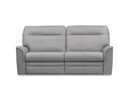 Parker Knoll - Hudson 23 Large 2 Seater Leather Power Recliner Sofa - Roma Steel