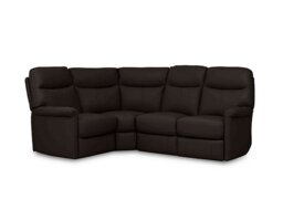 World of Leather - Compact Collection Lille Leather Left Hand Facing Corner Sofa - Dark Chocolate - Sofas and Armchairs