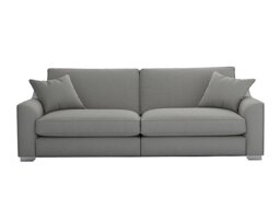 The Lounge Co. - Isobel 4 Seater Fabric Sofa - Earl Grey with Chrome Feet