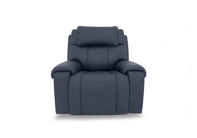 World of Leather - Hollywood NC Leather Chair - NC Ocean Blue