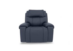 World of Leather - Hollywood NC Leather Chair - NC Ocean Blue