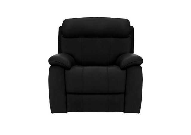 World of Leather - Moreno NC Leather Power Recliner Armchair with Power Headrest - Black