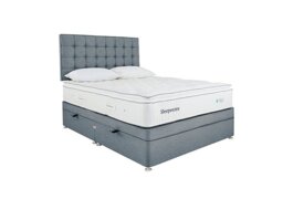 Sleepeezee - Natural Touch 2000 Pillowtop Side Ottoman Divan Set - Super King - Joshua Blue