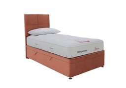 Sleepeezee - Jessica Side Ottoman Divan Set - Single - Burnt Orange