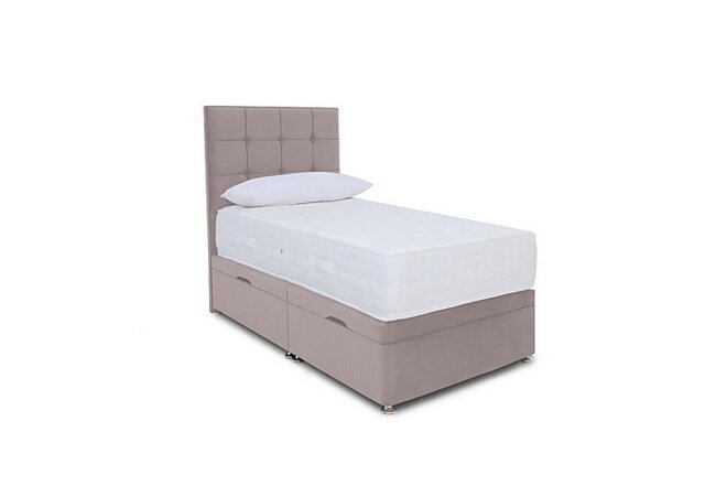 Sleep Story - Ortho 2000 Manual Side Ottoman Divan Set - Single - Plush Lilac