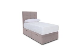 Sleep Story - Ortho 2000 Manual Side Ottoman Divan Set - Single - Plush Lilac