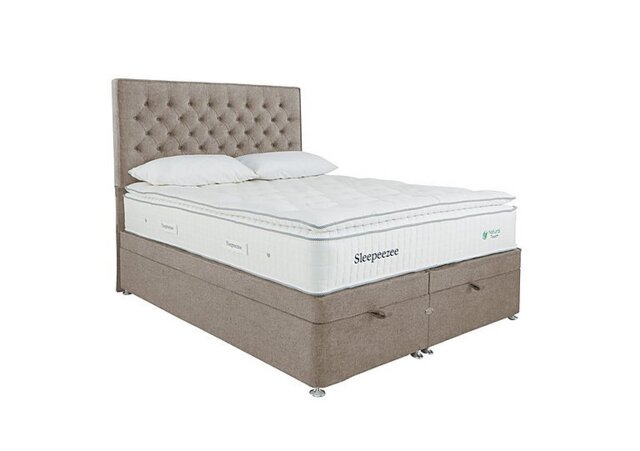 Sleepeezee - Natural Touch 3000 Pillowtop End Ottoman Divan Set - Double - Joshua Latte