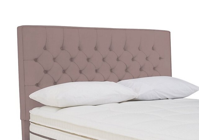 Sleepeezee - Bourbon Floor Standing Headboard - King Size - Plush Light Pink