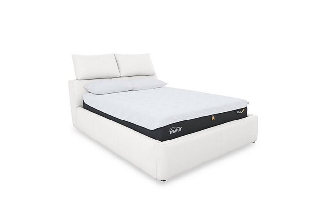 World of Leather - Tyrell NC Leather Manual Ottoman Bed Frame - Super King - NC Star White - Bedroom Furniture