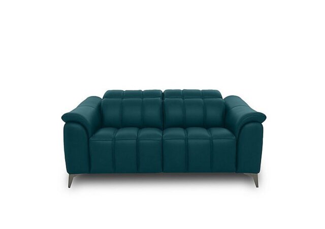Angelo Leather 2 Seater Power Recliner Sofa with Power Headrests - Midnight Jade