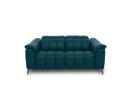 Angelo Leather 2 Seater Power Recliner Sofa with Power Headrests - Midnight Jade