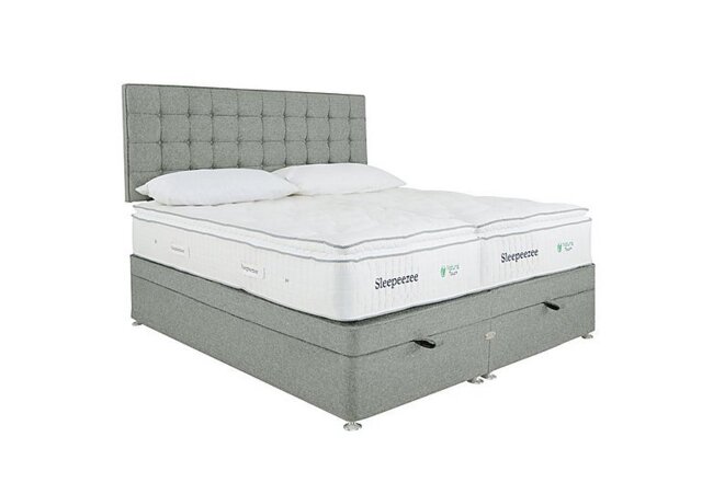 Sleepeezee - Natural Touch 2000 Pillowtop Zip and Link End Ottoman Divan Set - Tweed Mint