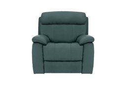 World of Leather - Moreno Leather Armchair with Power Recliner - BV Lake Green