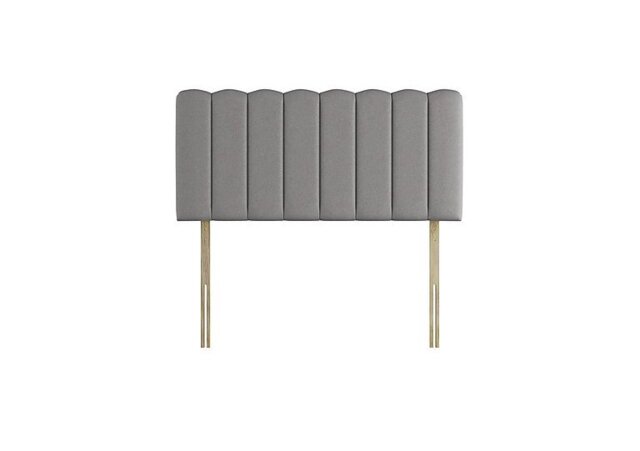Sealy - Shard Strutted Headboard - Super King - Wool Silver Fox