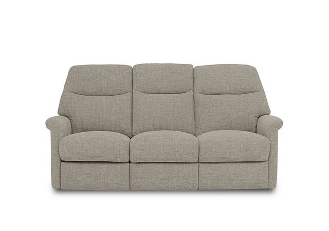 Compact Collection Lille 3 Seater Power Recliner Fabric Sofa - Sand
