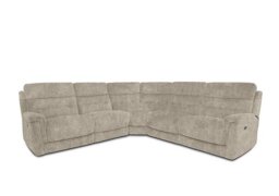 Springer Fabric Large Power Recliner Corner Sofa - Cream