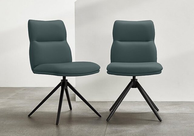 Quattro Set of 6 Swivel Dining Chairs - Forest