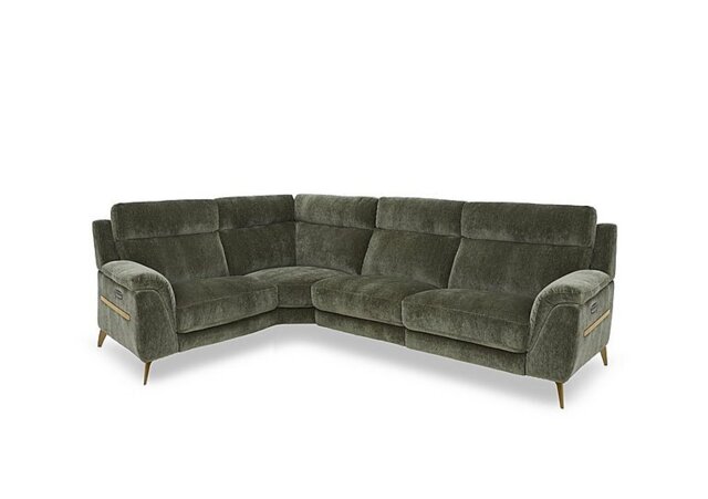 Eclipse Small Fabric Power Recliner Left Hand Facing Corner Sofa with Power Headrests