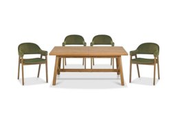 Stratford Small Extending Dining Table with 4 Fabric Dining Arm Chairs