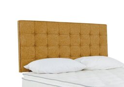 Sleepeezee - Bowmore Strutted Headboard - Super King - Tweed Mustard