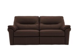 G Plan - Seattle 3 Seater Leather Manual Recliner Sofa - Capri Oak