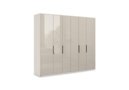 Wiemann - Amara 250cm 6 Door Hinged Wardrobe with Glass Doors