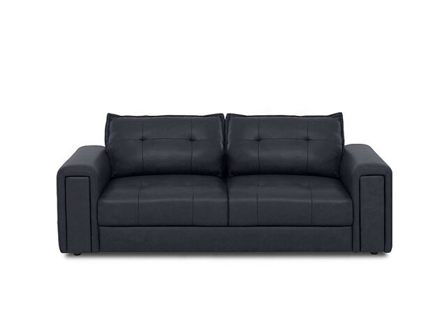 Goliath 3 Seater Leather Sofa - Navy