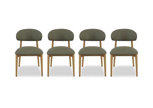 Riga Set of 4 Wooden Dining Chairs - Green