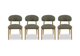 Riga Set of 4 Wooden Dining Chairs - Green