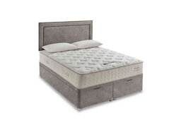 Silentnight - Revitalise Ortho 1400 Ottoman Divan Set - King Size - Tweed Woven Pebble