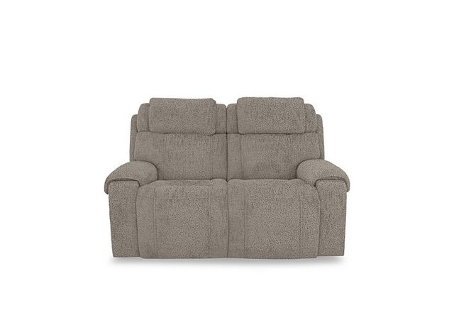 Hollywood Fabric 2 Seater Power Battery Recliner Sofa with Power Headrests, Bluetooth Speakers and Storage Arms - Silver