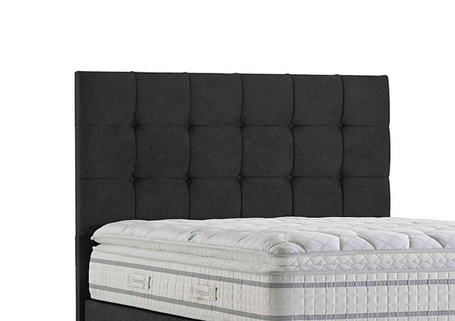 Sleepeezee - Apex Floor Standing Headboard - Small Double - Tweed Charcoal