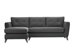 The Lounge Co. - Hermione Fabric Left Hand Facing Corner Sofa with Chaise End - Slate Shadow