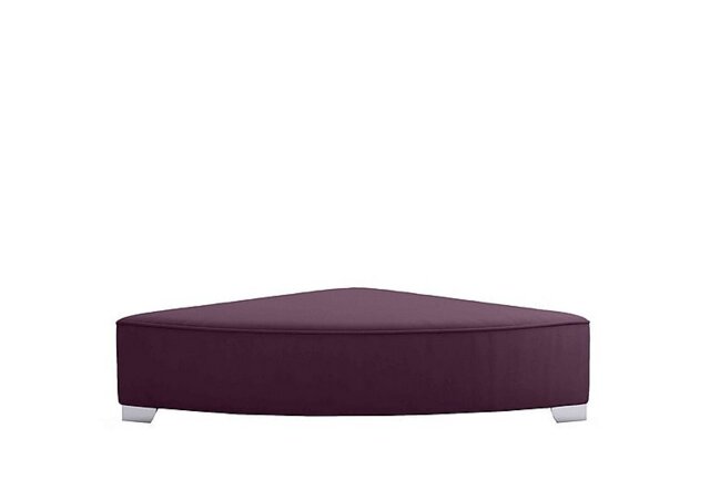 The Lounge Co. - Isobel Fabric Wedge Footstool - Frosted Grape with Chrome Feet