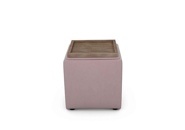 The Lounge Co. - Bronwyn Storage Cube Tray Stool - Cotton Candy Wot