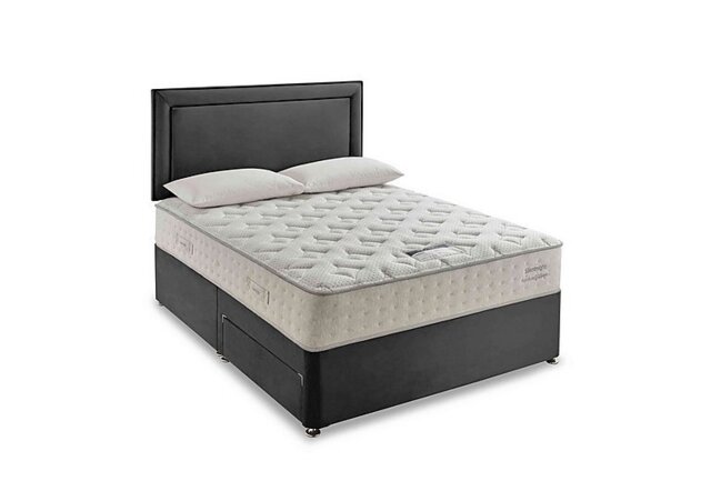 Silentnight - Revitalise Ortho 1400 Divan Set with 2 Drawers - Double - Smooth Velvet Charcoal