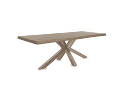 Bodahl - Njord Raw Edge Dining Table with Wooden Star Base - 240-cm - Vintage Grey