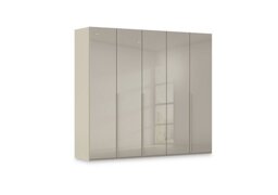 Rauch - Haven 251cm 5 Door Hinged Wardrobe with Glass Doors