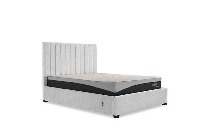 Miranda 133cm Headboard Electric Ottoman Bed Frame - Super King - Ciaga Silver