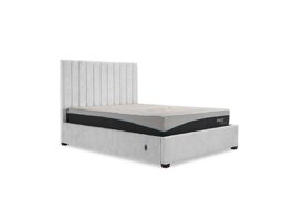 Miranda 133cm Headboard Electric Ottoman Bed Frame - Super King - Ciaga Silver