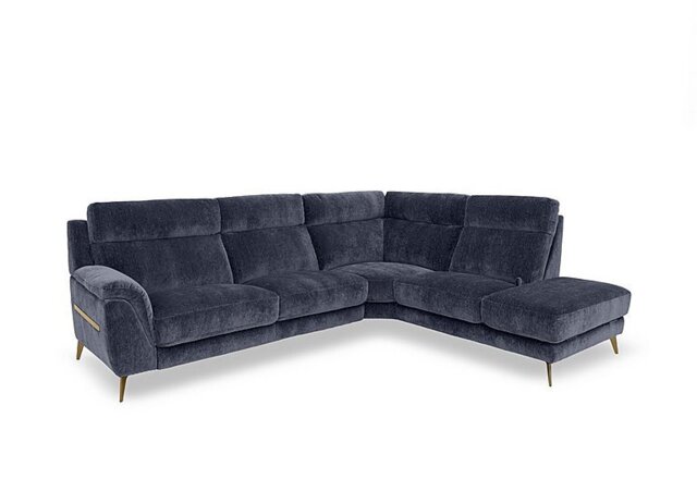 Eclipse Fabric Right Hand Facing Corner Sofa with Chaise End Storage