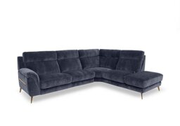 Eclipse Fabric Right Hand Facing Corner Sofa with Chaise End Storage
