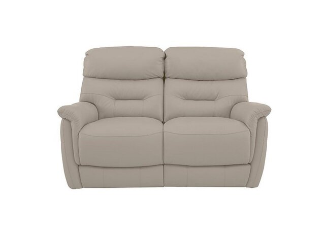 World of Leather - Chicago 2 Seater BV Leather Power Recliner Sofa - Silver Grey