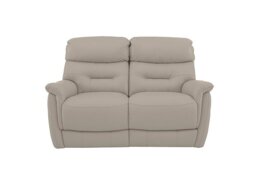 World of Leather - Chicago 2 Seater BV Leather Power Recliner Sofa - Silver Grey