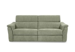 Nicoletti - Bella 3 Seater Fabric Power Recliner Sofa with Power Headrests - Sofas and Armchairs