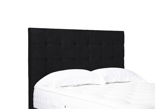 Artisan Collection Kaito High Floor Standing Headboard - Single - Plush Ebony