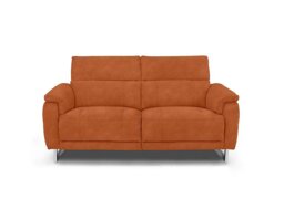 Moet 2 Seater Fabric Power Recliner Sofa with Telescopic Headrests - Dexter Pumpkin