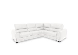 World of Leather - Flex BV Leather Small Right Hand Facing Corner Sofa Bed with Power Recliner and Storage Arms - BV Star White