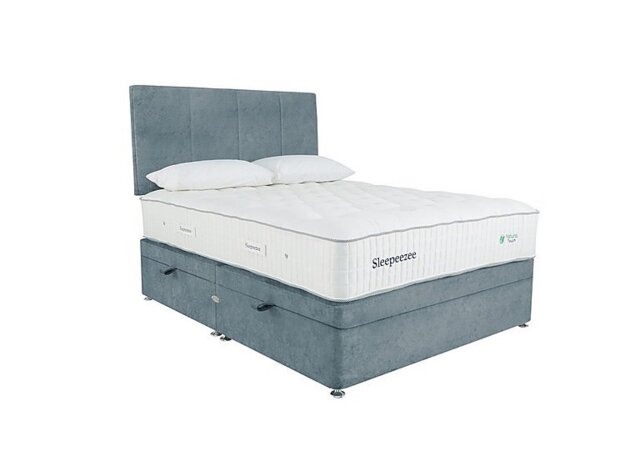 Sleepeezee - Natural Touch 3000 Side Ottoman Divan Set - Super King - Light Blue