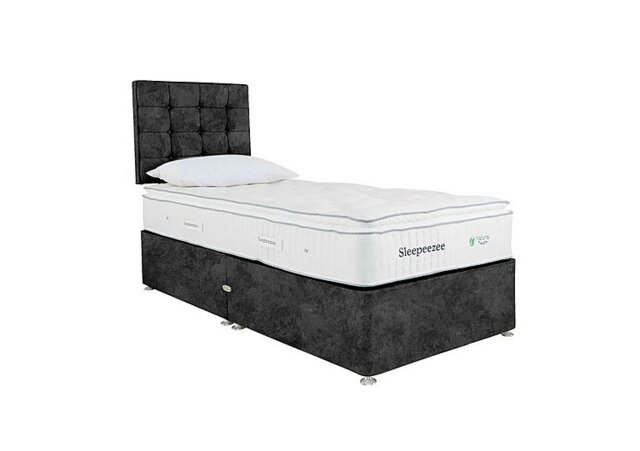 Sleepeezee - Natural Touch 2000 Pillowtop Divan Set with 2 Drawers - Single - Daytona Coal